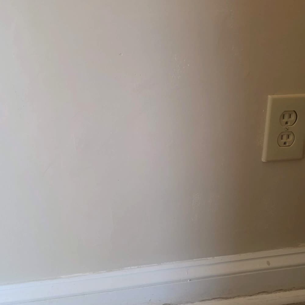 Wall by an outlet, after